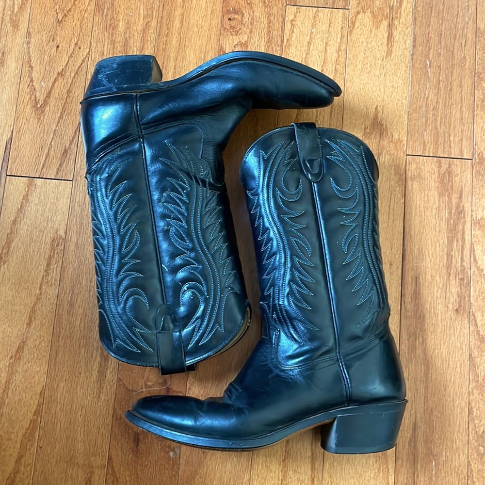 TEXAS All American Made cowboy boots black women’s size 9.5